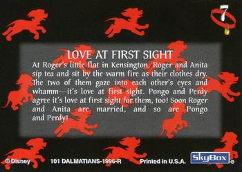 1996 SkyBox 101 Dalmatians #7 Love at First Sight Back