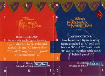 1996 SkyBox Hunchback of Notre Dame #71 Quasimodo and Frollo Back