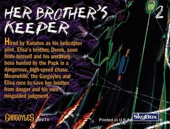 1996 Fleer/SkyBox Gargoyles Series 2 #2 Her Brother's Keeper Back