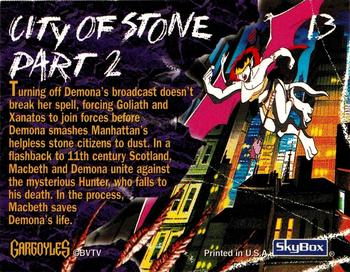 1996 Fleer/SkyBox Gargoyles Series 2 #13 City of Stone Part 2 Back