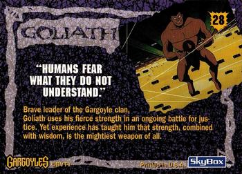 1996 Fleer/SkyBox Gargoyles Series 2 #28 Goliath Back