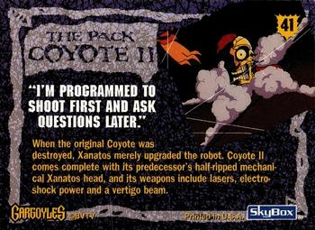 1996 Fleer/SkyBox Gargoyles Series 2 #41 The Pack: Coyote II Back