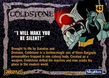 1996 Fleer/SkyBox Gargoyles Series 2 #43 Coldstone Back