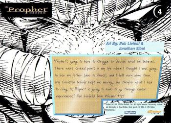 1996 Fleer Prophet Collection #4 Rob Liefeld & Jonathan Sibal Back