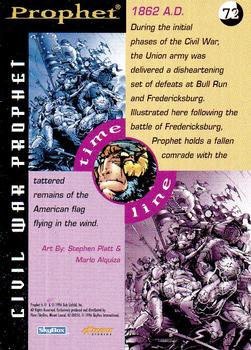 1996 Fleer Prophet Collection #72 Civil War Prophet:  Stephen Platt & Mario Alquiza Back