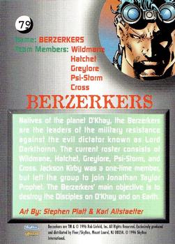 1996 Fleer Prophet Collection #79 Berzerkers:  Stephen Platt & Karl Altstaetter Back