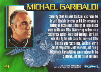1996 SkyBox Babylon 5 #4 Michael Garibaldi Back
