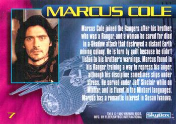 1996 SkyBox Babylon 5 #7 Marcus Cole Back
