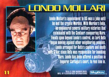 1996 SkyBox Babylon 5 #11 Londo Mollari Back