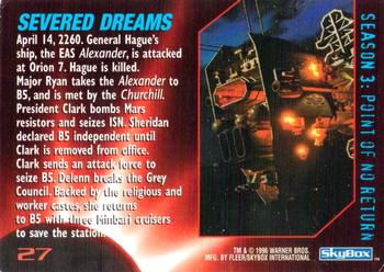 1996 SkyBox Babylon 5 #27 Severed Dreams Back