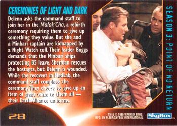 1996 SkyBox Babylon 5 #28 Ceremonies of Light and Dark Back