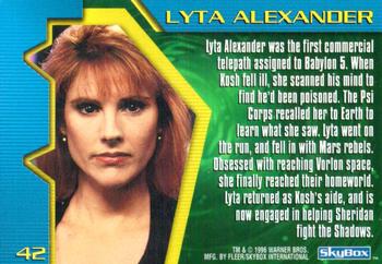 1996 SkyBox Babylon 5 #42 Lyta Alexander Back