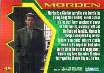 1996 SkyBox Babylon 5 #45 Morden Back