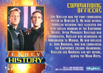 1996 SkyBox Babylon 5 #57 Commanding Officers Back