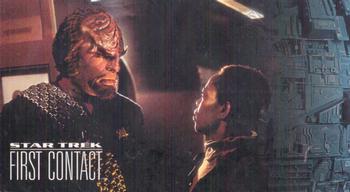 1996 SkyBox Star Trek: First Contact #36 Lily Meets Lt. Commander Worf Front