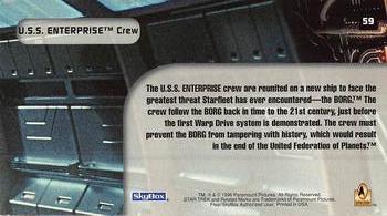 1996 SkyBox Star Trek: First Contact #59 U.S.S. Enterprise Crew Back
