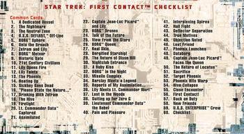 1996 SkyBox Star Trek: First Contact #60 Star Trek: First Contact Checklist Front
