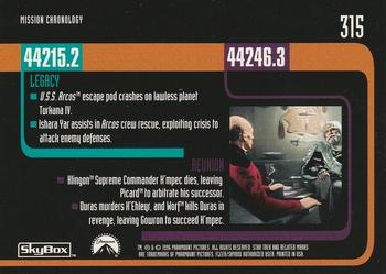 1996 SkyBox Star Trek: The Next Generation Season 4 #315 Mission Chronology Back