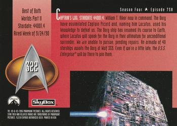 1996 SkyBox Star Trek: The Next Generation Season 4 #322 Best of Both Worlds Part II Back