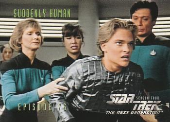 1996 SkyBox Star Trek: The Next Generation Season 4 #325 Suddenly Human Front