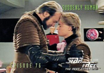 1996 SkyBox Star Trek: The Next Generation Season 4 #326 Suddenly Human Front