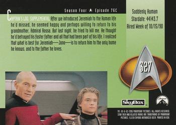 1996 SkyBox Star Trek: The Next Generation Season 4 #327 Suddenly Human Back
