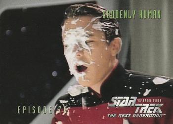 1996 SkyBox Star Trek: The Next Generation Season 4 #327 Suddenly Human Front