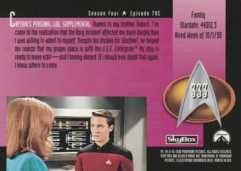 1996 SkyBox Star Trek: The Next Generation Season 4 #333 Family Back