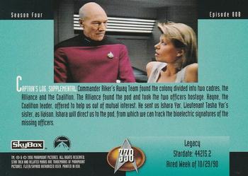 1996 SkyBox Star Trek: The Next Generation Season 4 #338 Legacy. Back