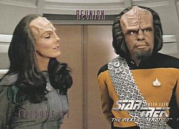 1996 SkyBox Star Trek: The Next Generation Season 4 #340 Reunion Front
