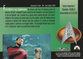 1996 SkyBox Star Trek: The Next Generation Season 4 #345 Future Imperfect Back