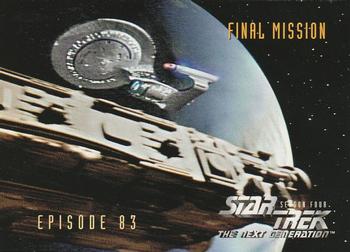 1996 SkyBox Star Trek: The Next Generation Season 4 #347 Final Mission Front
