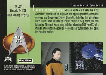 1996 SkyBox Star Trek: The Next Generation Season 4 #349 The Loss Back