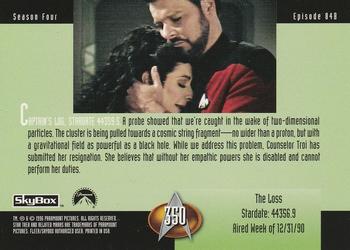 1996 SkyBox Star Trek: The Next Generation Season 4 #350 The Loss Back