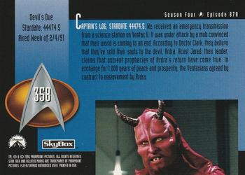 1996 SkyBox Star Trek: The Next Generation Season 4 #358 Devil's Due Back