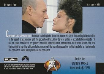 1996 SkyBox Star Trek: The Next Generation Season 4 #359 Devil's Due Back