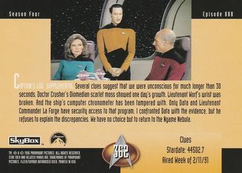 1996 SkyBox Star Trek: The Next Generation Season 4 #362 Clues Back