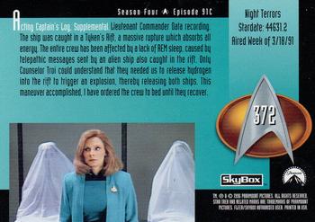 1996 SkyBox Star Trek: The Next Generation Season 4 #372 Night Terrors Back