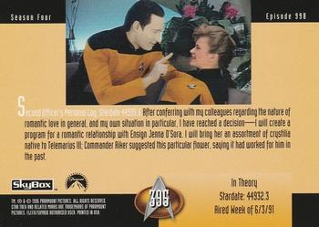 1996 SkyBox Star Trek: The Next Generation Season 4 #395 In Theory Back