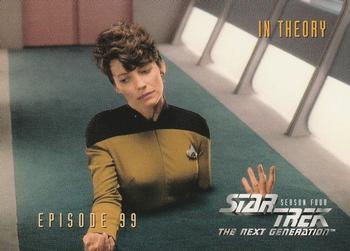 1996 SkyBox Star Trek: The Next Generation Season 4 #395 In Theory Front
