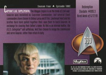 1996 SkyBox Star Trek: The Next Generation Season 4 #399 Redemption Back