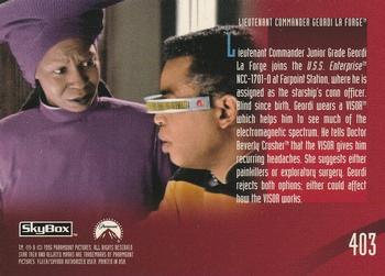 1996 SkyBox Star Trek: The Next Generation Season 4 #403 Lieutenant Commander Geordi La Forge Back