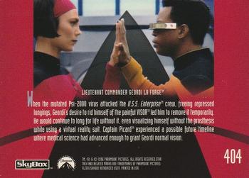 1996 SkyBox Star Trek: The Next Generation Season 4 #404 Lieutenant Commander Geordi La Forge Back