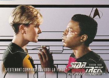 1996 SkyBox Star Trek: The Next Generation Season 4 #404 Lieutenant Commander Geordi La Forge Front