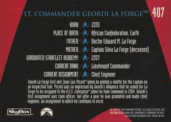 1996 SkyBox Star Trek: The Next Generation Season 4 #407 Lieutenant Commander Geordi La Forge Back