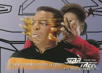 1996 SkyBox Star Trek: The Next Generation Season 4 #410 Lieutenant Commander Geordi La Forge Front