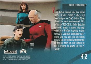 1996 SkyBox Star Trek: The Next Generation Season 4 #412 Ensign Wesley Crusher Back
