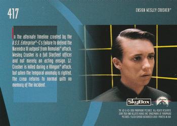1996 SkyBox Star Trek: The Next Generation Season 4 #417 Ensign Wesley Crusher Back