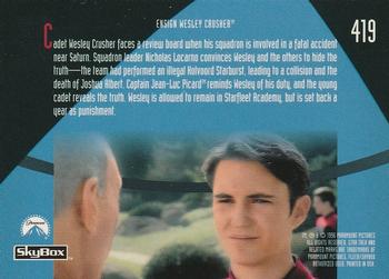 1996 SkyBox Star Trek: The Next Generation Season 4 #419 Ensign Wesley Crusher Back