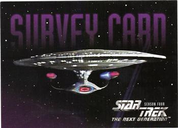1996 SkyBox Star Trek: The Next Generation Season 4 #NNO Survey Card Front